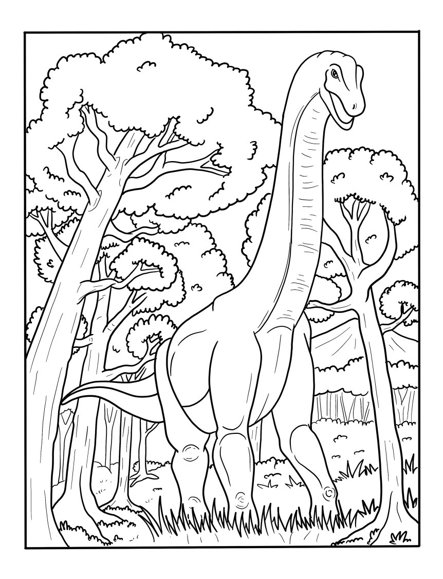 Realistic dinosaur coloring pages