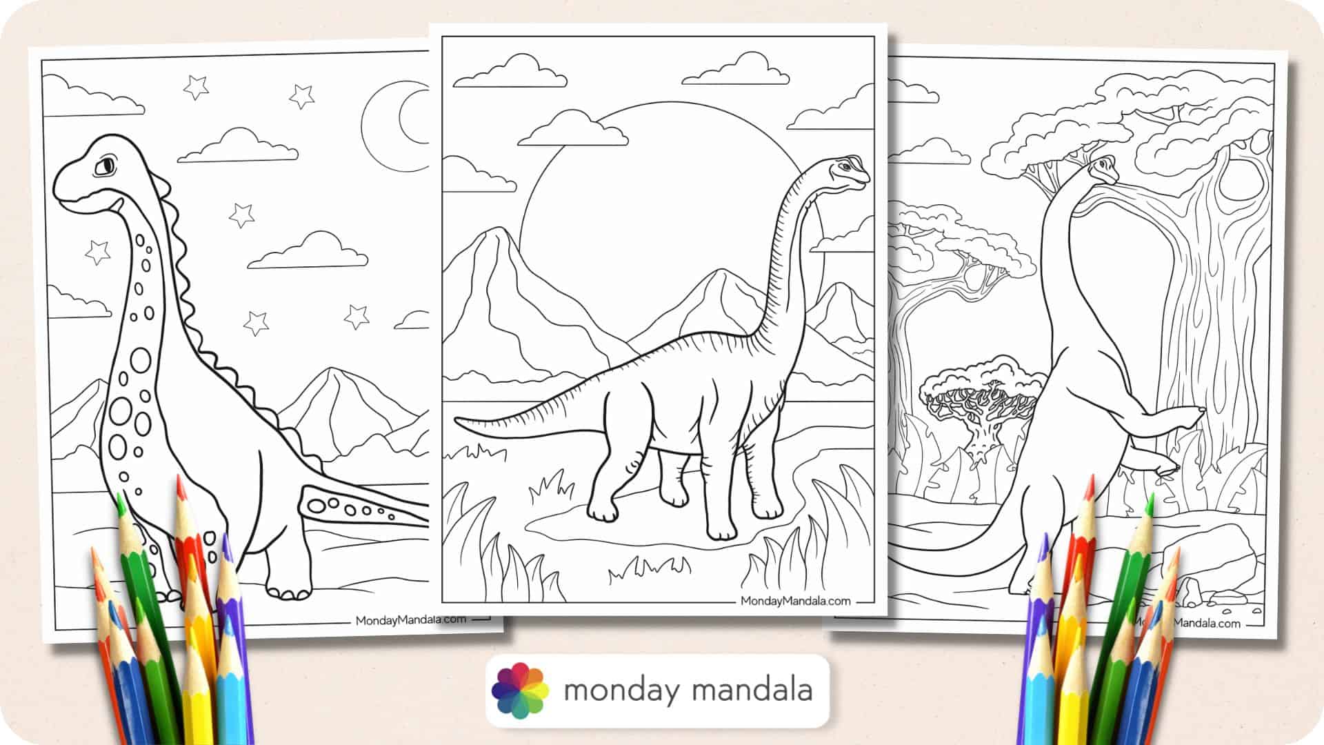 Brachiosaurus coloring pages free pdf printables