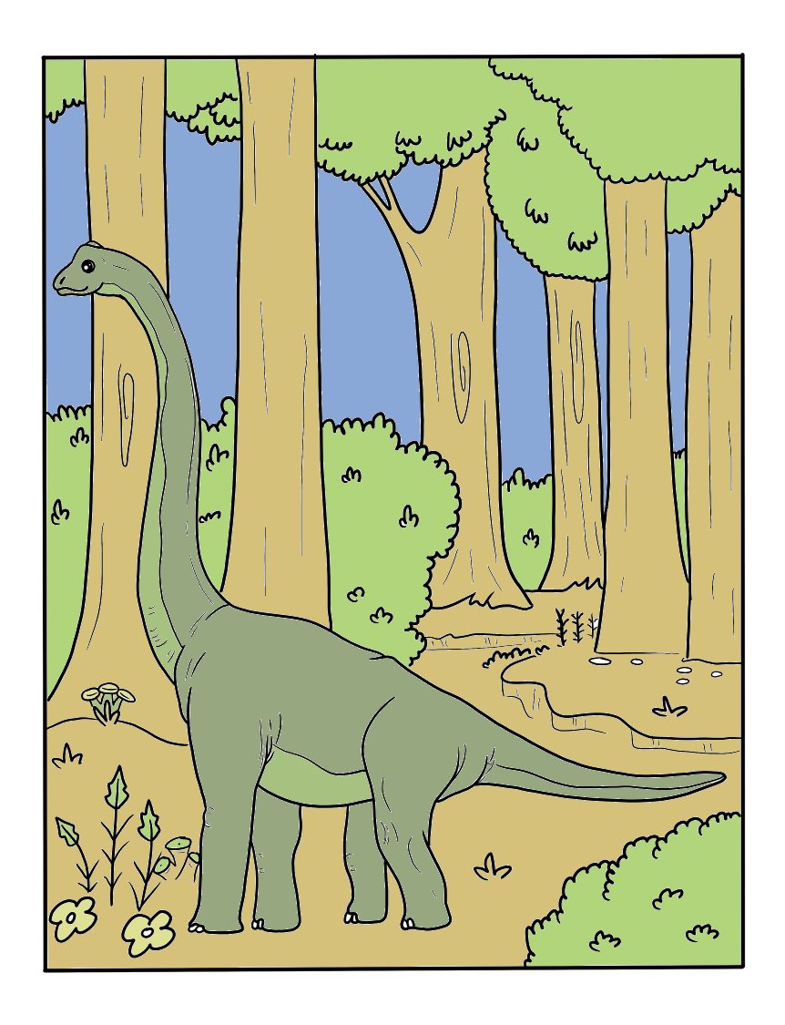 Realistic dinosaur coloring pages