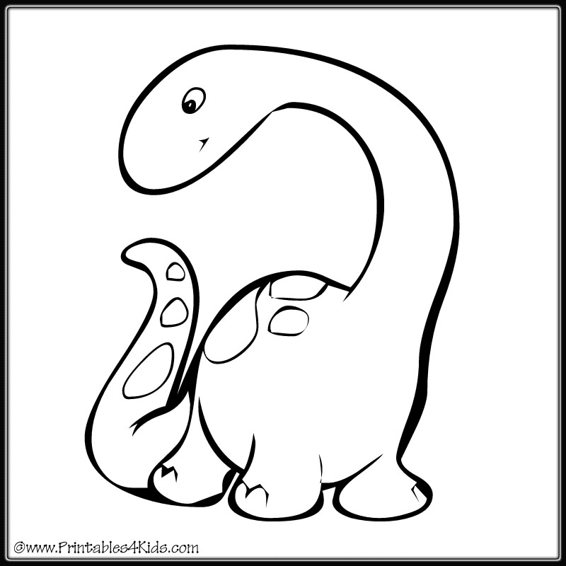 Spotted long neck dinosaur coloring page â printables for kids â free word search puzzles coloring pages and other activities