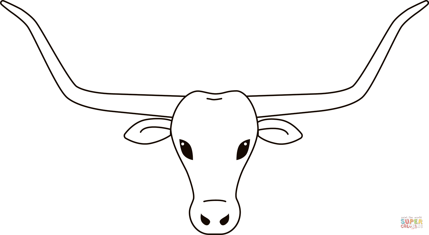 Longhorn coloring page free printable coloring pages