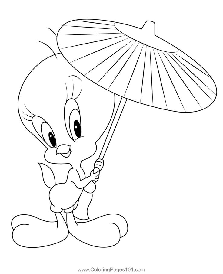 Tweety bird coloring page coloring pages baby looney tunes bird coloring pages