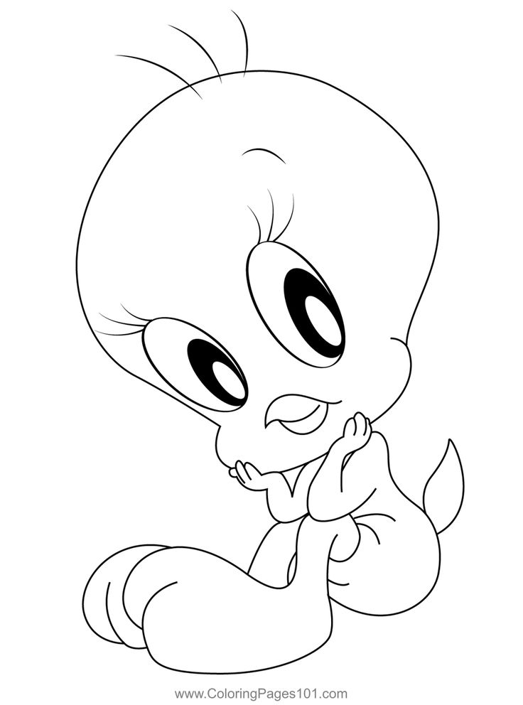 Tweety bird looney tunes coloring page looney tunes baby looney tunes coloring pages