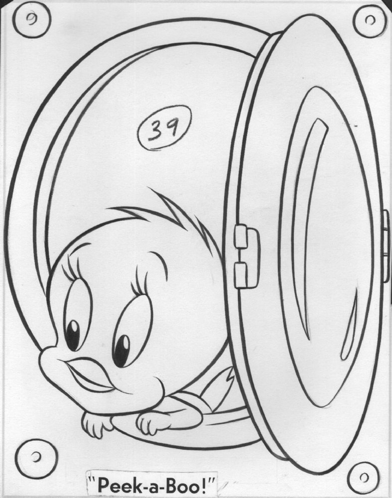 Looney tunes tweety bird peek