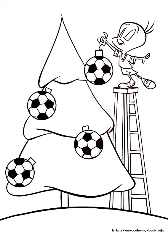 Christmas friends coloring picture