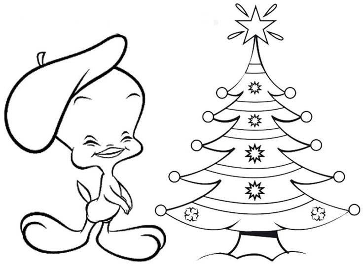Tweety bird drawing sheet coloring pages christmas tree coloring page christmas coloring pages merry christmas coloring pages