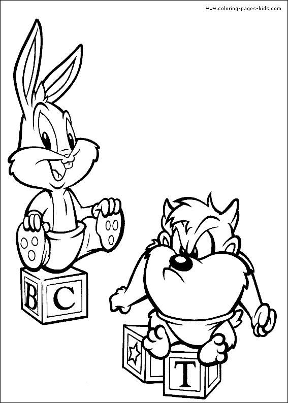Baby looney tunes color page