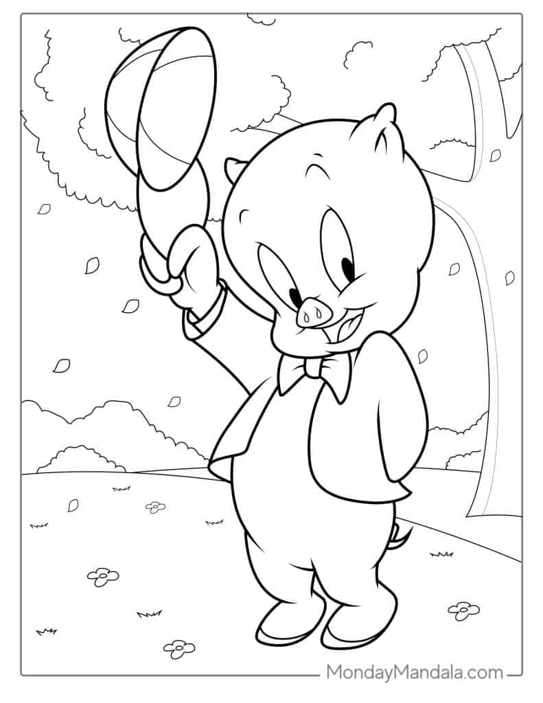 Looney tunes coloring pages free pdf printables