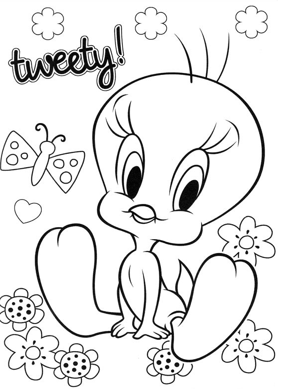 Looney tunes characters coloring pages printable for free download