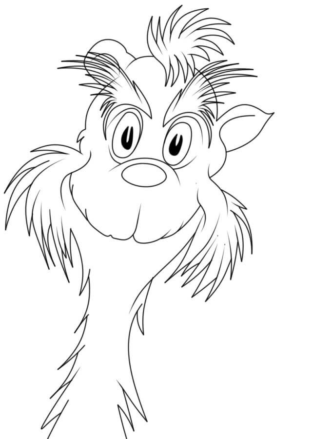 Dr seuss face coloring page