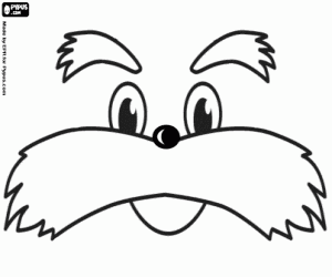 The lorax big mustache small nose and large eyebrows coloring page printable game the lorax dr seuss coloring sheet dr seuss coloring pages