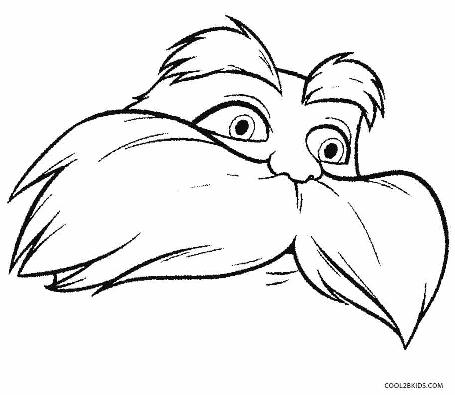 Printable lorax coloring pages for kids