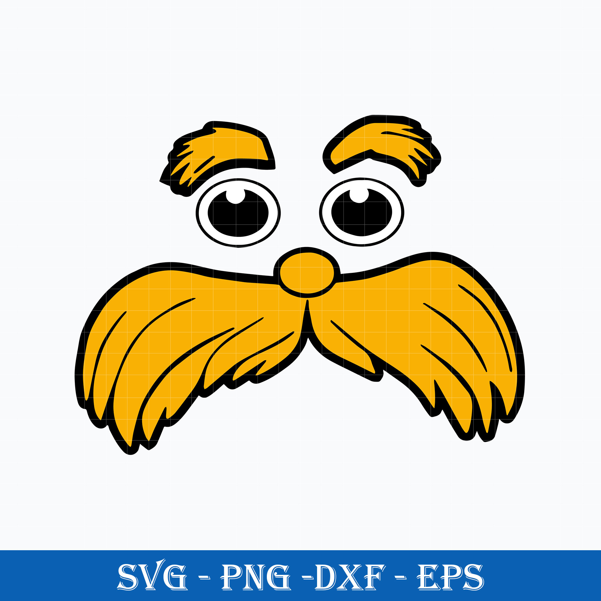 The lorax face svg dr seuss svg dr seuss character svg