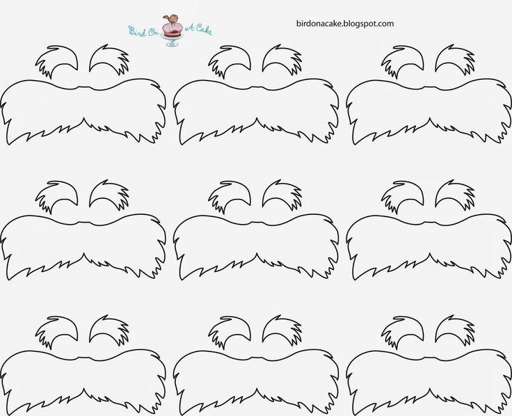 Lorax mustache template straws next melt the yellow candy melts according to package directions dr seuss lorax mustache template dr seuss preschool