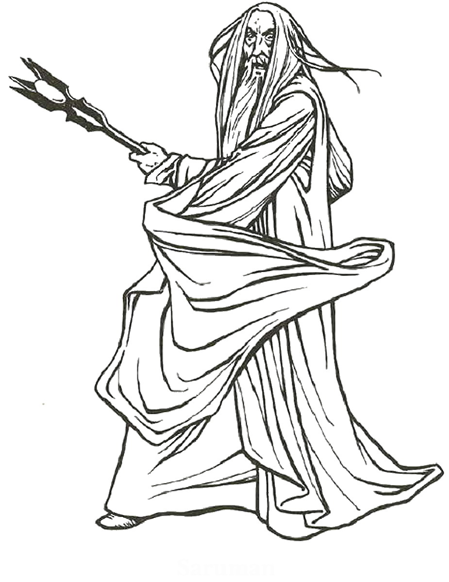 Free printable lord of the rings coloring pages for kids