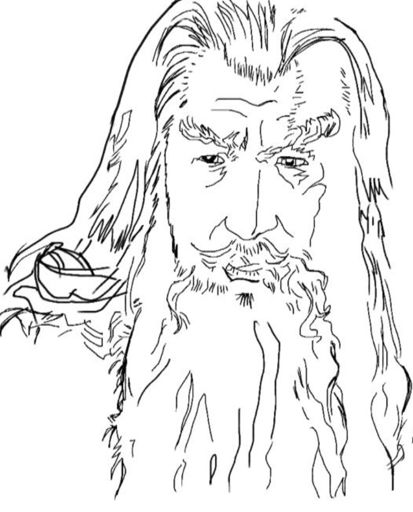 My first gandalf drawing lotr amino