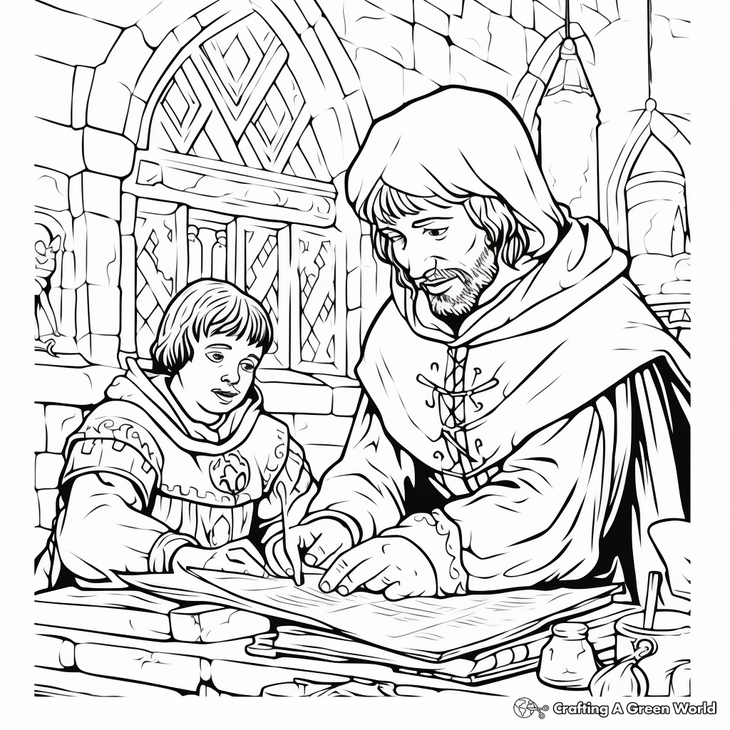 Medieval coloring pages
