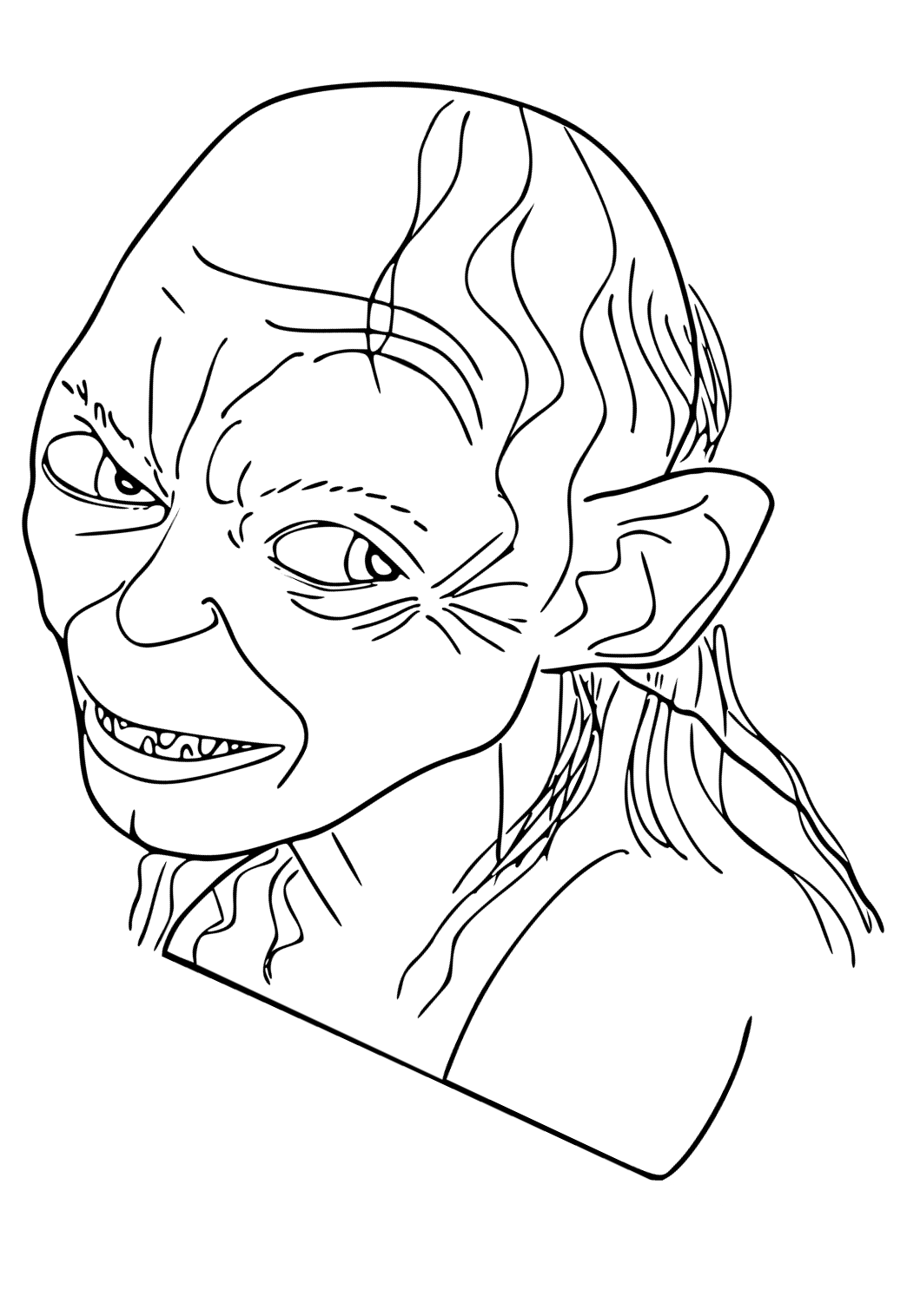 Free printable lord of the rings villain coloring page for adults and kids