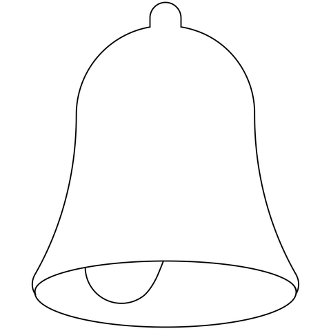 Ringing bell emoji coloring page free printable coloring pages