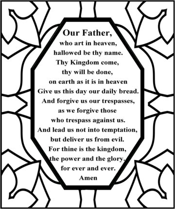 The lords prayer coloring for children lords prayer crafts and sunday school br and make prayer a habit