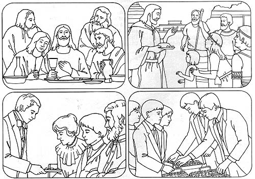 Color page sacrament lds lesson ideas
