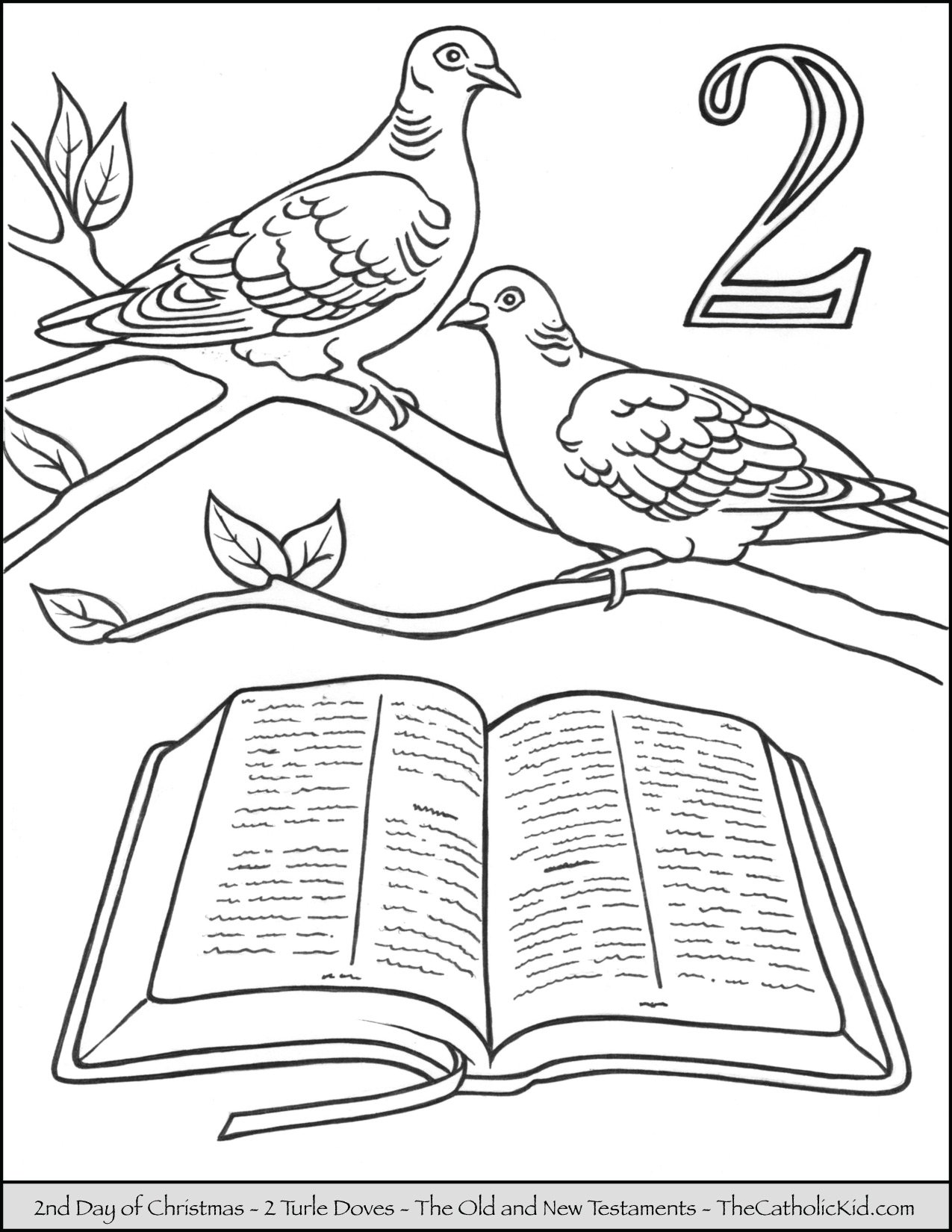 Days of christmas coloring pages