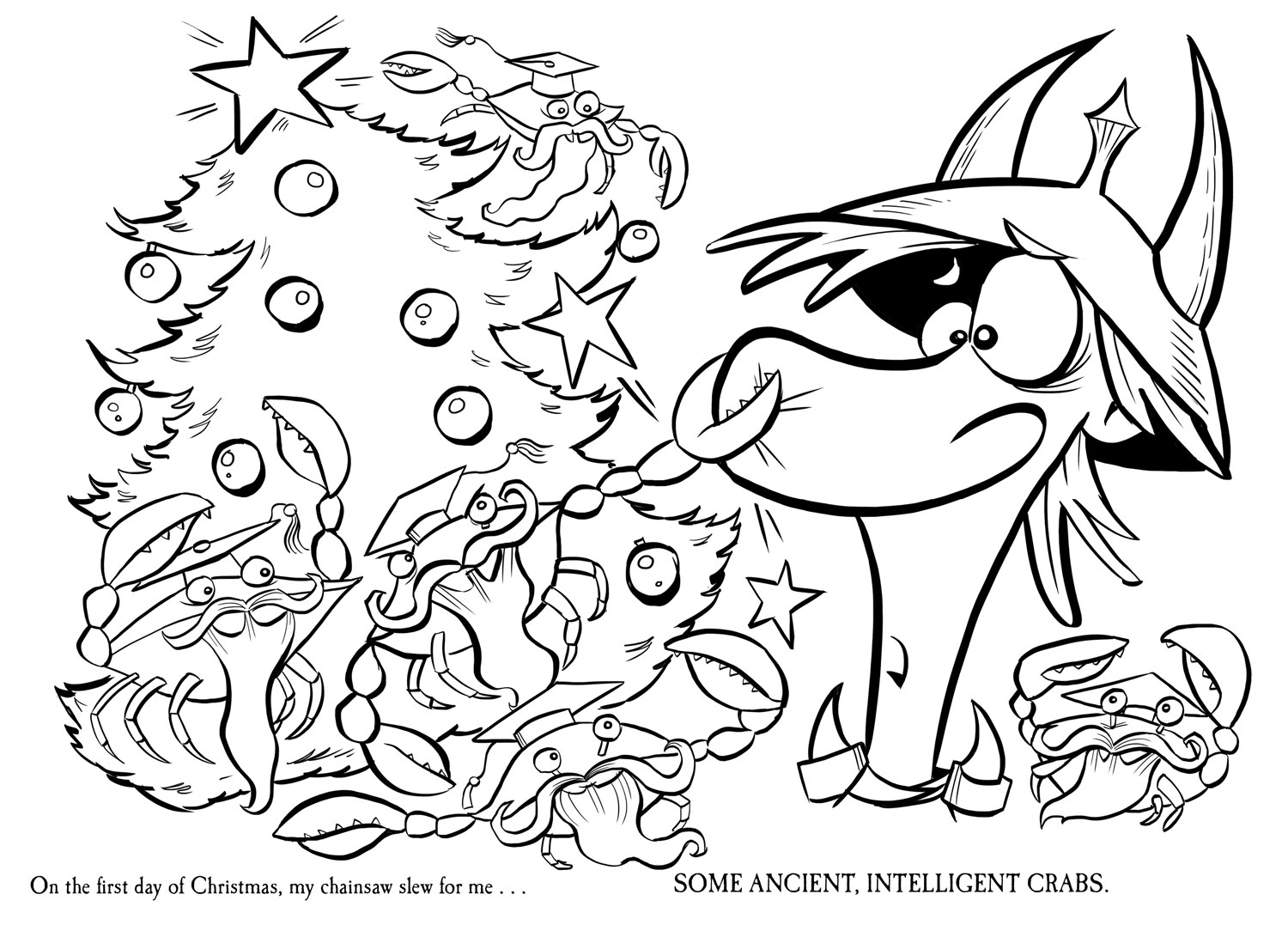 Days of christmas coloring book