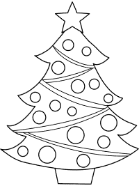 Christmas tree coloring pages