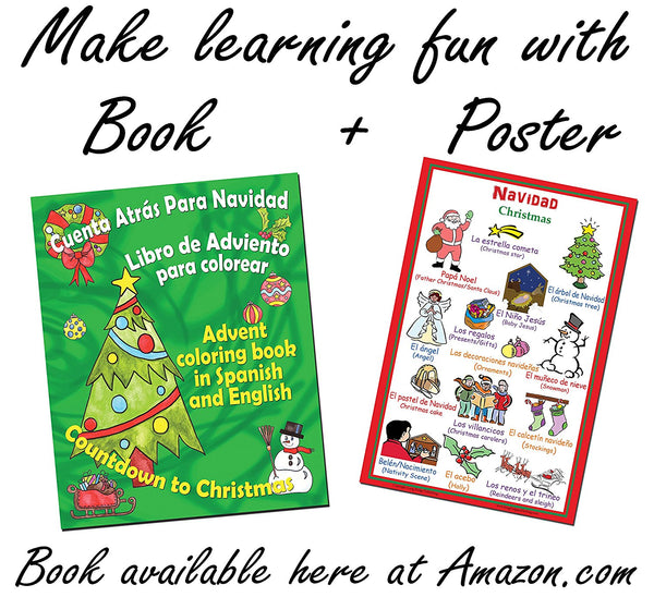 Spanish language school poster christmas