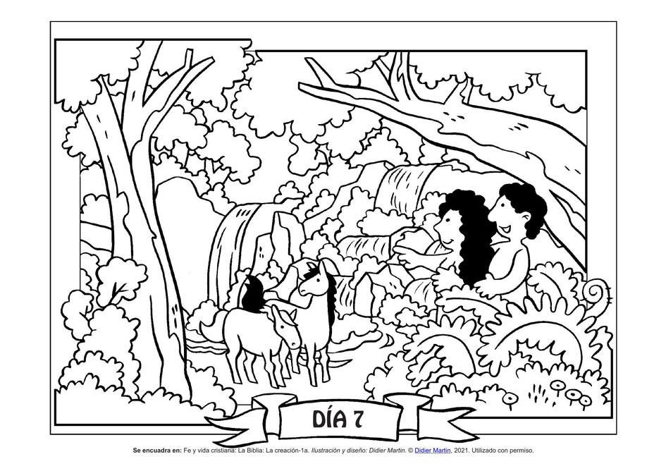 La creaciãn del mundo dios descansãâpãgina para colorear rincãn de las maravillas