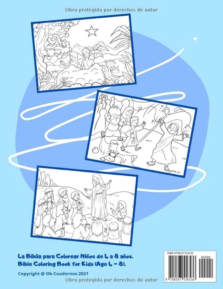 La biblia para colorear niãos dibujos de la biblia para colorear libro cristiano para niãos y niãas de a aãos lãminas para colorear y aprender la vida