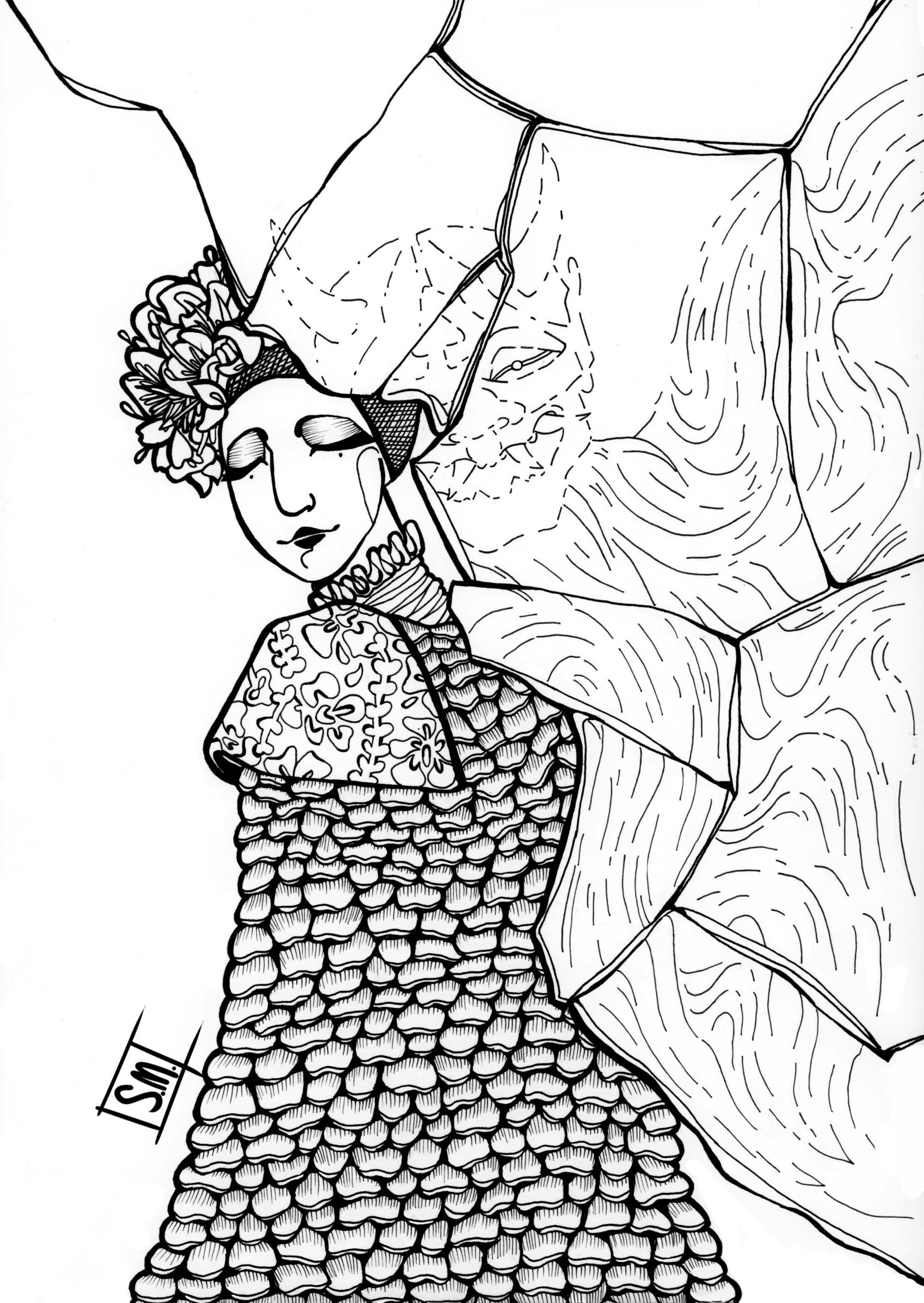 El dibujo o tãcnica ãºnica de ilustraciãn