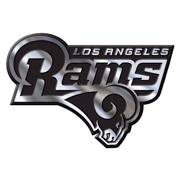 Los angeles rams molded chrome emblem