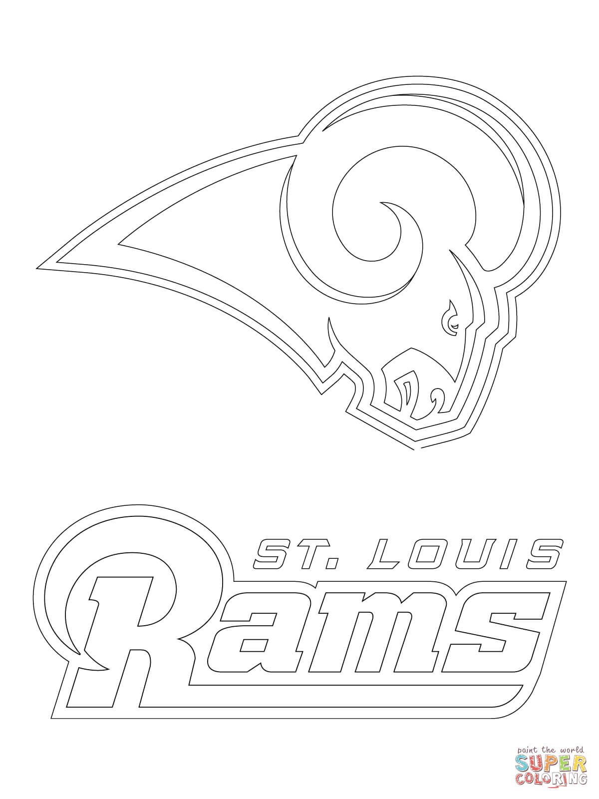 St louis rams logo super coloring football coloring pages coloring pages free printable coloring pages
