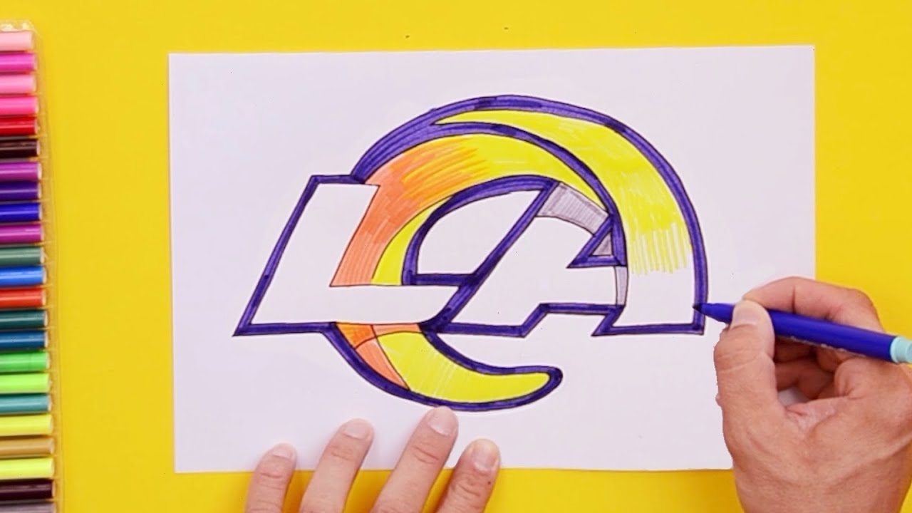 How to draw los angeles la ras logo nfl logo