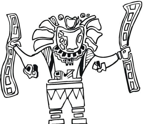 Dibujo de arte azteca para colorear dibujos para colorear imprimir gratis azteekse kunst kleurplaten gratis kleurplaten