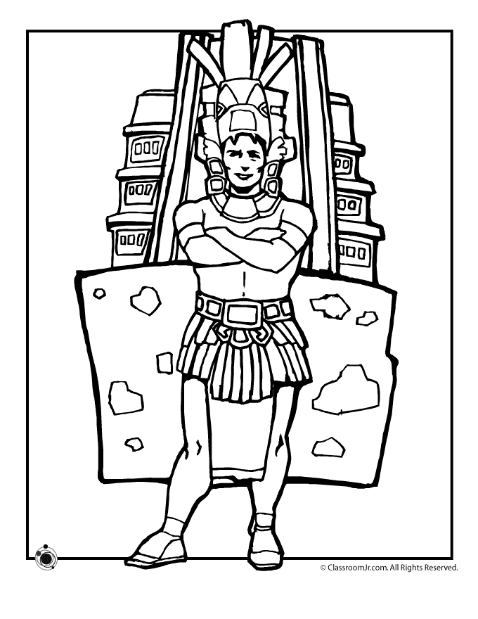 Aztecs coloring pages