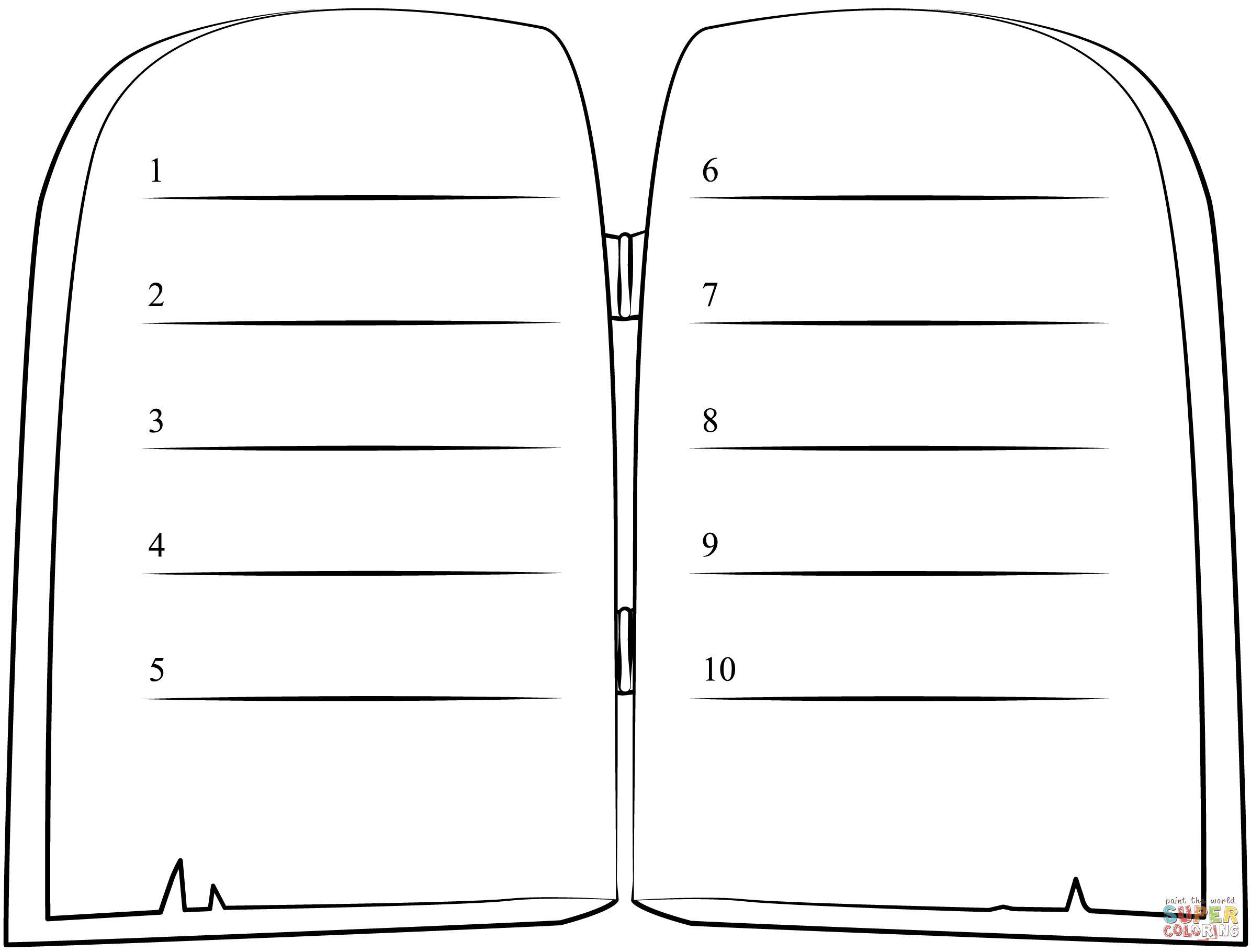 Dibujo de diez mandamientos para colorear dibujos para colorear imprimir gratis