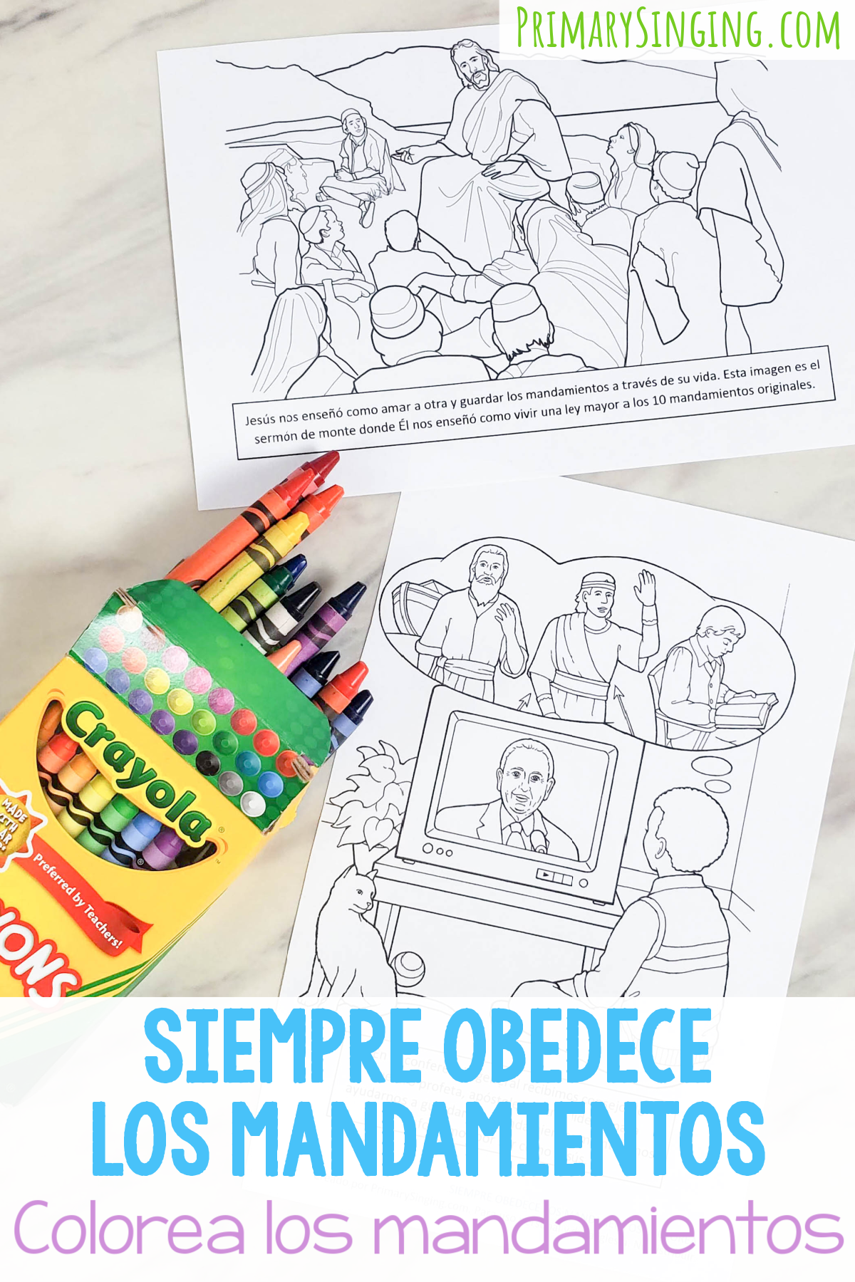 Siempre obedece los mandamientos colorea los mandamientos