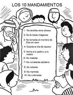 Pin en dibujos de los mandamientos