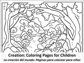 Creation coloring pages for children