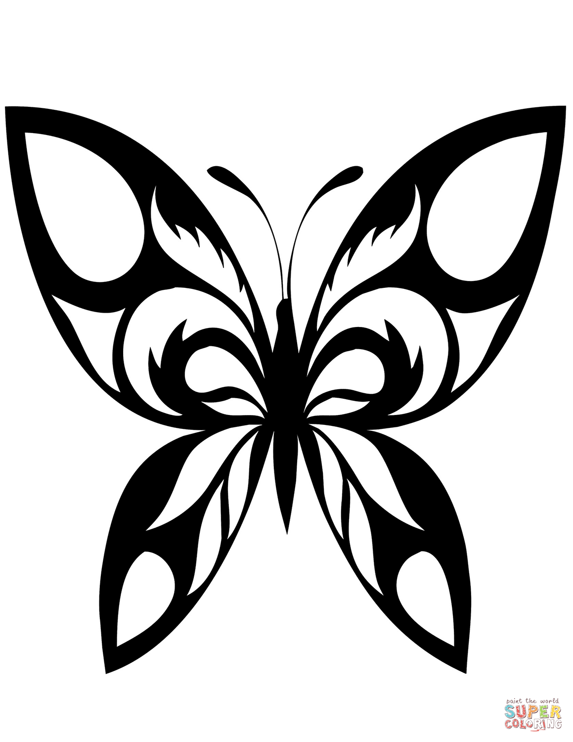 Dibujo de tatuaje de mariposa para colorear dibujos para colorear imprimir gratis