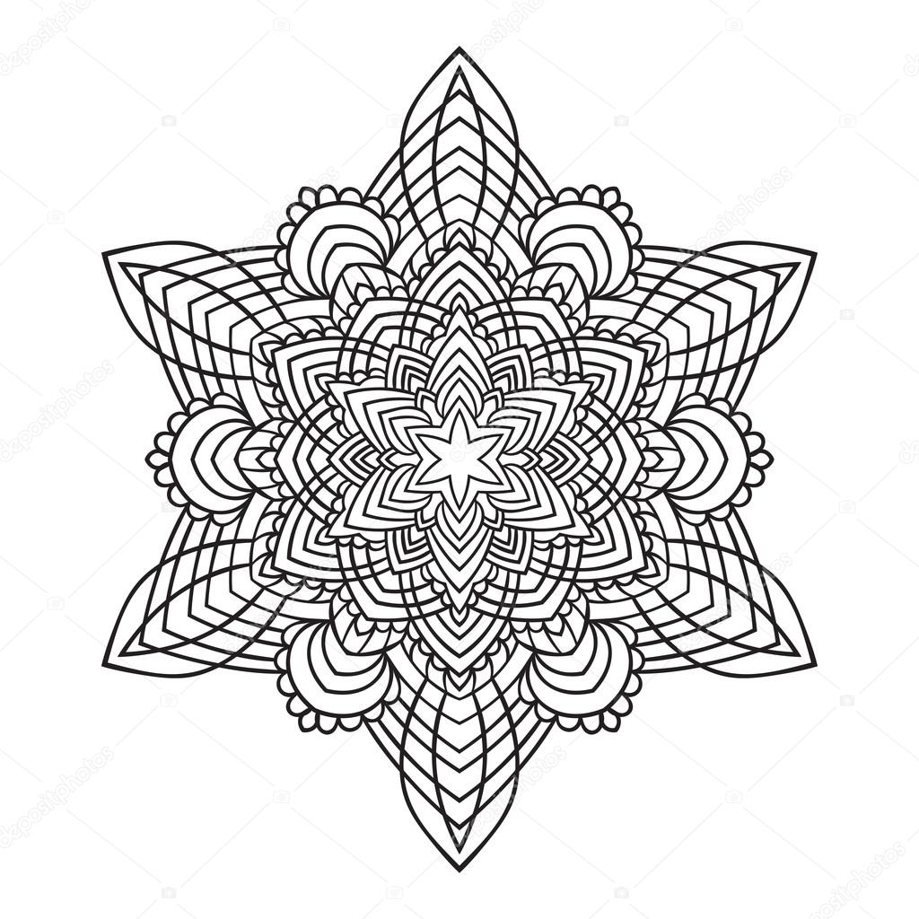 Dibujo a mano zentangle elemento mandala vector de stock de zzayko