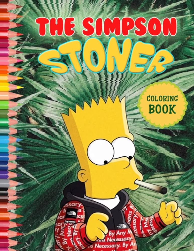 Thã sãmpsons stoner coloring book collection characters thã sãmpsons stoner and more for fans to draw for relaxation with high quality picture and pages clark harold clark books