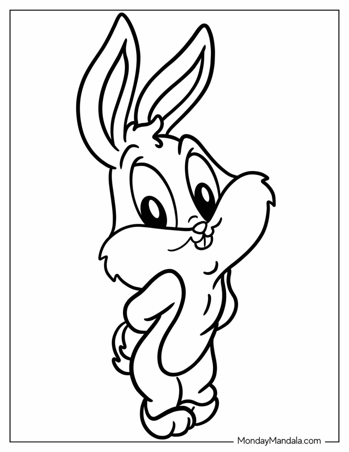Bugs bunny coloring pages free pdf printables