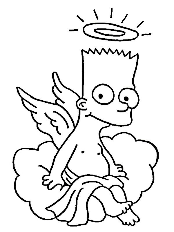 Coloriage dessins les simpsons simpsons drawings coloring pages angel coloring pages