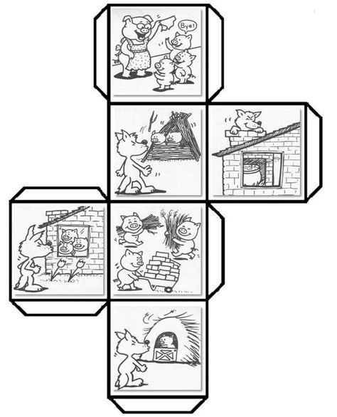 Dado pa colore y cont la historia de los tres cerditos cerditos story cubes actividades