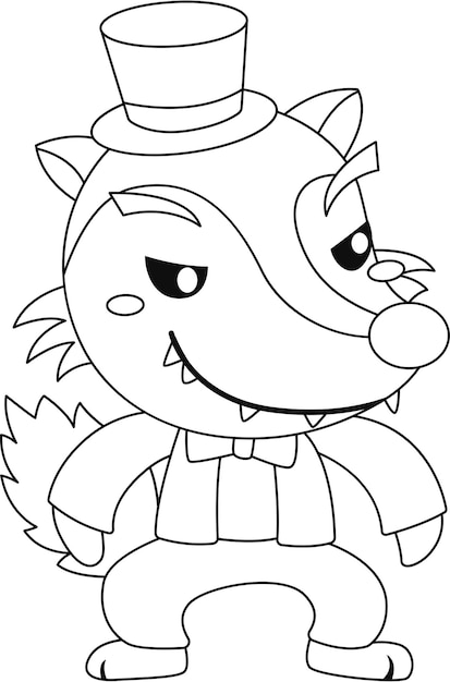 Page cute clown coloring book images