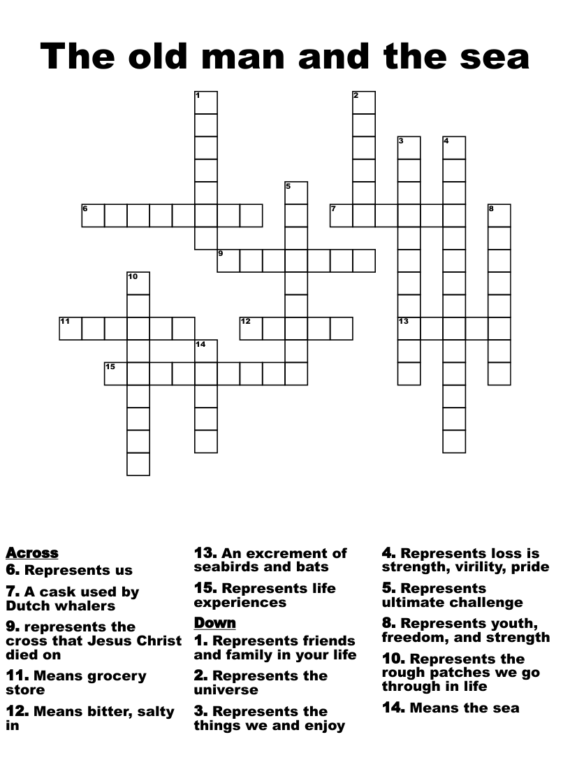 The old man and the sea crossword