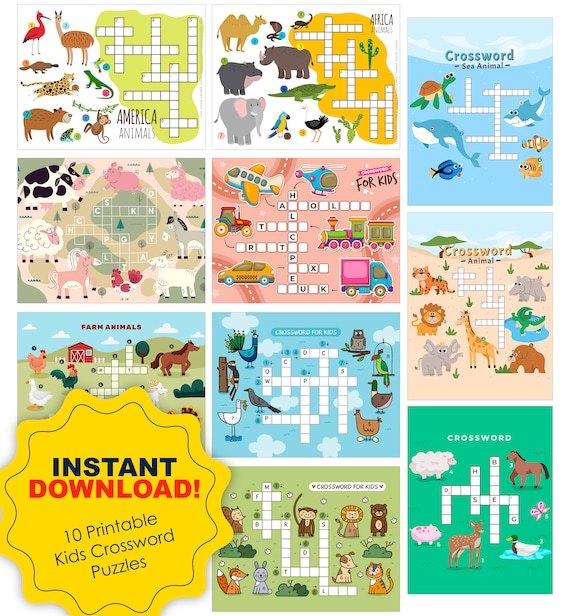 Kids crossword puzzles homeschool curriculum kids activities printable puzzles printable worksheet school worksheet